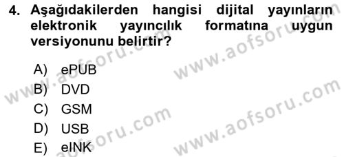 Web Yayıncılığı Araçları Dersi 2017 - 2018 Yılı (Vize) Ara Sınav Soruları 4. Soru