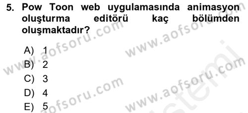 Web Yayıncılığı Araçları Dersi 2017 - 2018 Yılı (Vize) Ara Sınavı 5. Soru