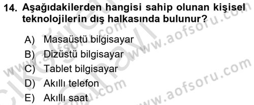 Web Yayıncılığı Araçları Dersi 2018 - 2019 Yılı 3 Ders Sınav Soruları 14. Soru
