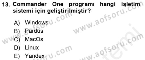 Web Yayıncılığı Araçları Dersi 2018 - 2019 Yılı (Vize) Ara Sınav Soruları 13. Soru