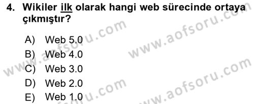Web Yayıncılığı Araçları Dersi 2018 - 2019 Yılı (Vize) Ara Sınav Soruları 4. Soru