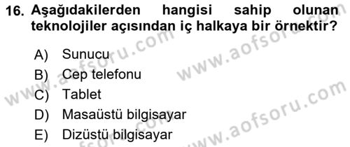 Web Yayıncılığı Araçları Dersi 2018 - 2019 Yılı (Final) Dönem Sonu Sınav Soruları 16. Soru