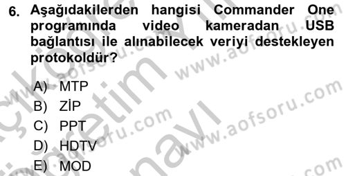 Web Yayıncılığı Araçları Dersi 2018 - 2019 Yılı Yaz Okulu Sınav Soruları 6. Soru