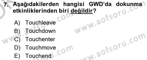 Web Yayıncılığı Araçları Dersi 2018 - 2019 Yılı Yaz Okulu Sınav Soruları 7. Soru