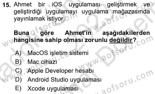 Web Yayıncılığı Araçları Dersi 2023 - 2024 Yılı (Final) Dönem Sonu Sınav Soruları 15. Soru
