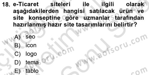 Web Yayıncılığı Araçları Dersi 2023 - 2024 Yılı (Final) Dönem Sonu Sınav Soruları 18. Soru