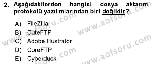 Web Yayıncılığı Araçları Dersi 2023 - 2024 Yılı (Final) Dönem Sonu Sınav Soruları 2. Soru