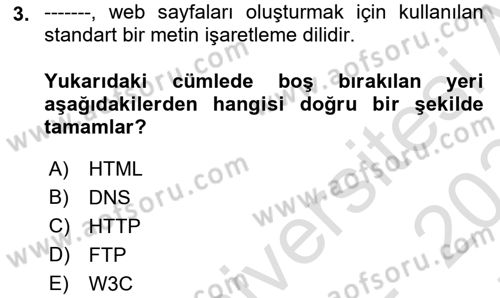 Web Yayıncılığı Araçları Dersi 2023 - 2024 Yılı (Final) Dönem Sonu Sınav Soruları 3. Soru