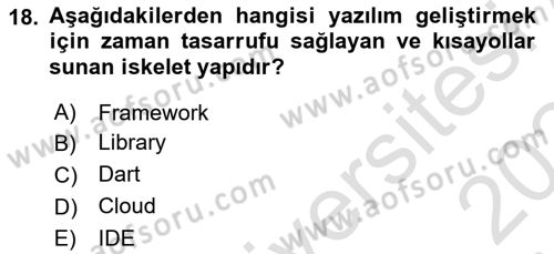Web Yayıncılığı Araçları Dersi 2023 - 2024 Yılı Yaz Okulu Sınav Soruları 18. Soru