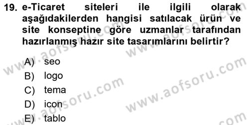 Web Yayıncılığı Araçları Dersi 2023 - 2024 Yılı Yaz Okulu Sınav Soruları 19. Soru