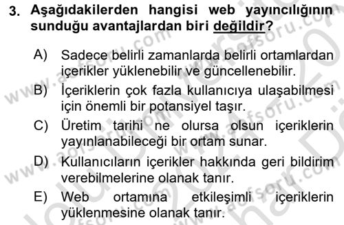 Web Yayıncılığı Araçları Dersi 2024 - 2025 Yılı (Vize) Ara Sınav Soruları 3. Soru