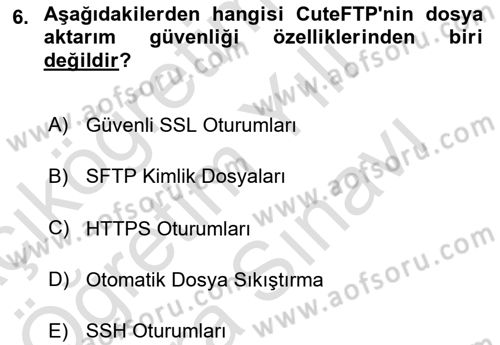 Web Yayıncılığı Araçları Dersi 2024 - 2025 Yılı (Vize) Ara Sınav Soruları 6. Soru