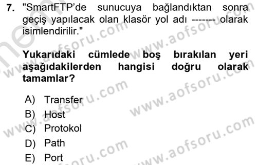 Web Yayıncılığı Araçları Dersi 2024 - 2025 Yılı (Vize) Ara Sınav Soruları 7. Soru