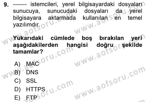 Web Yayıncılığı Araçları Dersi 2024 - 2025 Yılı (Vize) Ara Sınav Soruları 9. Soru
