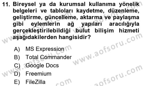 Web Yayıncılığı Araçları Dersi 2024 - 2025 Yılı (Final) Dönem Sonu Sınav Soruları 11. Soru
