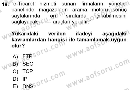 Web Yayıncılığı Araçları Dersi 2024 - 2025 Yılı (Final) Dönem Sonu Sınav Soruları 19. Soru
