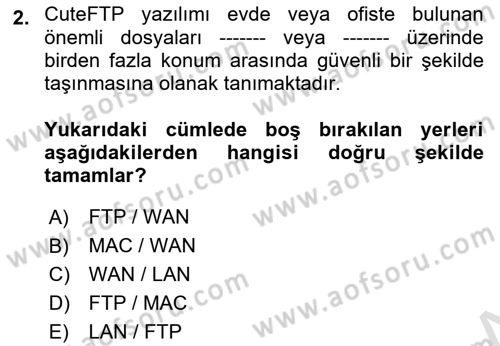 Web Yayıncılığı Araçları Dersi 2024 - 2025 Yılı (Final) Dönem Sonu Sınav Soruları 2. Soru