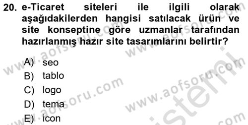 Web Yayıncılığı Araçları Dersi 2024 - 2025 Yılı Yaz Okulu Sınav Soruları 20. Soru