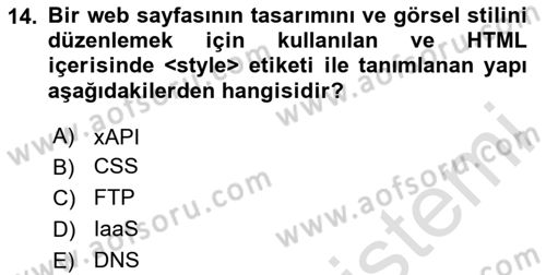 Web Yayıncılığı Araçları Dersi 2025 - 2026 Yılı (Vize) Ara Sınav Soruları 14. Soru