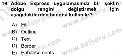 Web Yayıncılığı Araçları Dersi 2025 - 2026 Yılı (Vize) Ara Sınav Soruları 16. Soru
