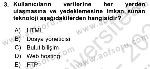Web Yayıncılığı Araçları Dersi 2025 - 2026 Yılı (Vize) Ara Sınav Soruları 3. Soru