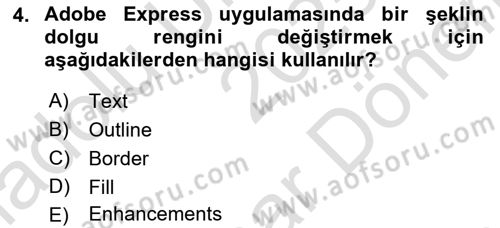 Web Yayıncılığı Araçları Dersi 2025 - 2026 Yılı (Final) Dönem Sonu Sınav Soruları 4. Soru