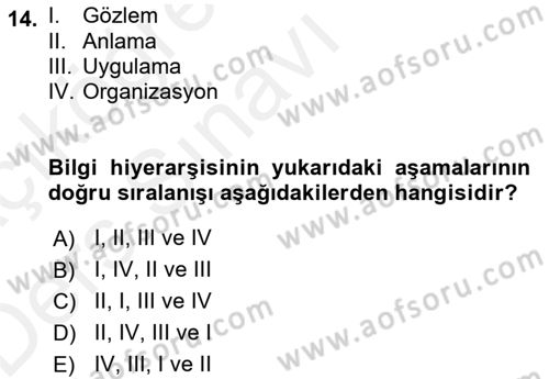 Web Okuryazarlığı Dersi 2017 - 2018 Yılı 3 Ders Sınav Soruları 14. Soru