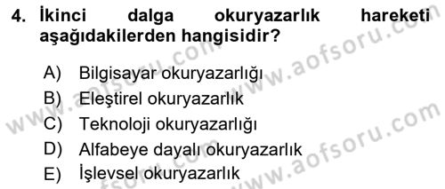 Web Okuryazarlığı Dersi 2018 - 2019 Yılı (Final) Dönem Sonu Sınavı 4. Soru