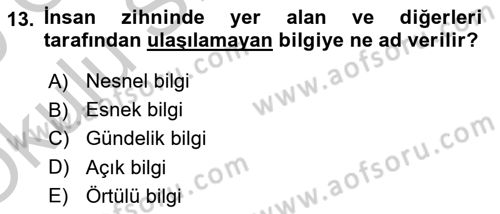 Web Okuryazarlığı Dersi 2018 - 2019 Yılı Yaz Okulu Sınav Soruları 13. Soru