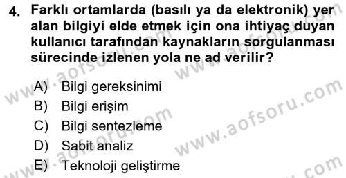 Web Okuryazarlığı Dersi 2018 - 2019 Yılı Yaz Okulu Sınav Soruları 4. Soru