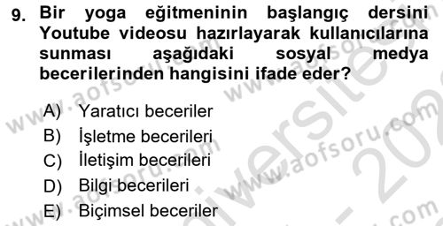 Web Okuryazarlığı Dersi 2021 - 2022 Yılı (Final) Dönem Sonu Sınav Soruları 9. Soru