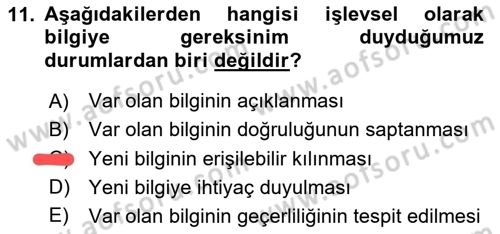 Web Okuryazarlığı Dersi 2023 - 2024 Yılı Yaz Okulu Sınav Soruları 11. Soru
