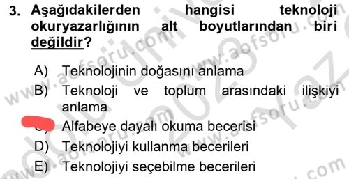 Web Okuryazarlığı Dersi 2023 - 2024 Yılı Yaz Okulu Sınav Soruları 3. Soru