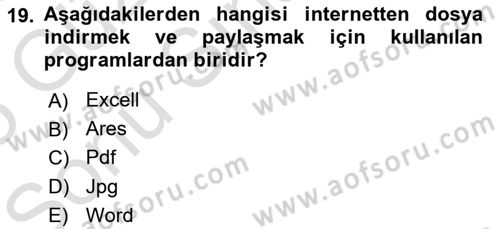 Web Okuryazarlığı Dersi 2024 - 2025 Yılı (Final) Dönem Sonu Sınav Soruları 19. Soru
