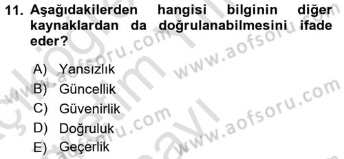 Web Okuryazarlığı Dersi 2024 - 2025 Yılı Yaz Okulu Sınav Soruları 11. Soru