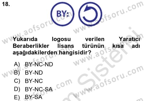 Web Okuryazarlığı Dersi 2025 - 2026 Yılı (Final) Dönem Sonu Sınav Soruları 18. Soru