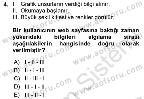 Web Okuryazarlığı Dersi 2025 - 2026 Yılı (Final) Dönem Sonu Sınav Soruları 4. Soru