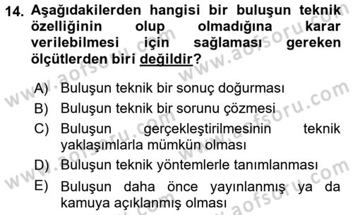 Web’de Telif Hakları ve Etik Dersi 2017 - 2018 Yılı (Vize) Ara Sınav Soruları 14. Soru