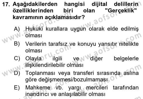 Web’de Telif Hakları ve Etik Dersi 2017 - 2018 Yılı (Final) Dönem Sonu Sınav Soruları 17. Soru