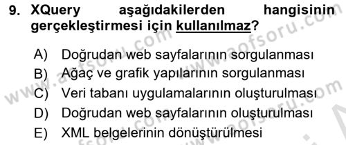 Web’de Telif Hakları ve Etik Dersi 2018 - 2019 Yılı 3 Ders Sınav Soruları 9. Soru