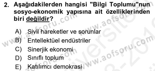 Web’de Telif Hakları ve Etik Dersi 2018 - 2019 Yılı (Vize) Ara Sınav Soruları 2. Soru