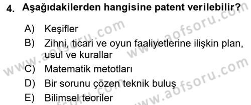Web’de Telif Hakları ve Etik Dersi 2018 - 2019 Yılı (Final) Dönem Sonu Sınav Soruları 4. Soru
