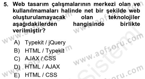 Web’de Telif Hakları ve Etik Dersi 2018 - 2019 Yılı (Final) Dönem Sonu Sınav Soruları 5. Soru
