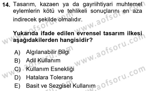 Web’de Telif Hakları ve Etik Dersi 2018 - 2019 Yılı Yaz Okulu Sınav Soruları 14. Soru