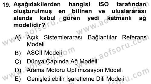 Web’de Telif Hakları ve Etik Dersi 2021 - 2022 Yılı (Vize) Ara Sınav Soruları 19. Soru