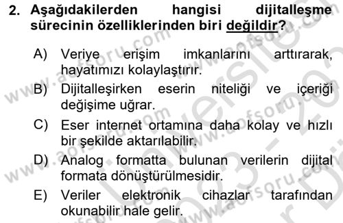 Web’de Telif Hakları ve Etik Dersi 2023 - 2024 Yılı (Vize) Ara Sınav Soruları 2. Soru