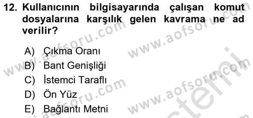 Web’de Telif Hakları ve Etik Dersi 2023 - 2024 Yılı (Final) Dönem Sonu Sınav Soruları 12. Soru