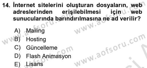 Web’de Telif Hakları ve Etik Dersi 2024 - 2025 Yılı (Final) Dönem Sonu Sınav Soruları 14. Soru