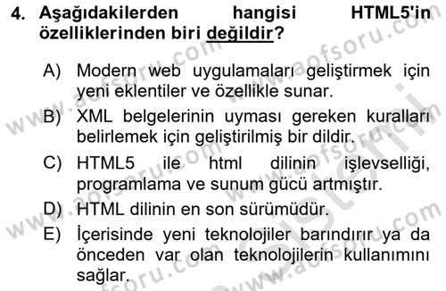 Web’de Telif Hakları ve Etik Dersi 2024 - 2025 Yılı (Final) Dönem Sonu Sınav Soruları 4. Soru