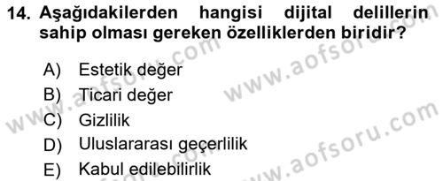 Web’de Telif Hakları ve Etik Dersi 2025 - 2026 Yılı (Final) Dönem Sonu Sınav Soruları 14. Soru